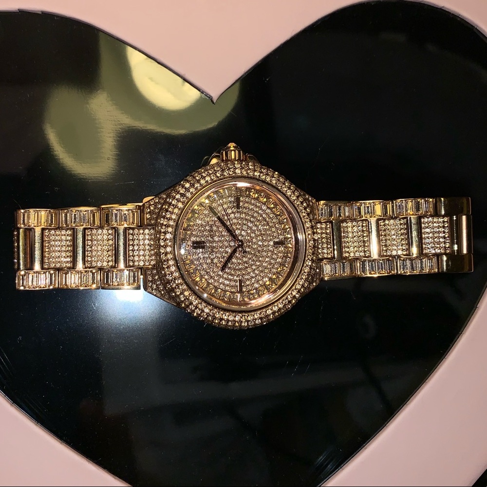 Michael Kors Rose-Gold Sparkle Jewel Crystal Watch - Picture 5 of 7